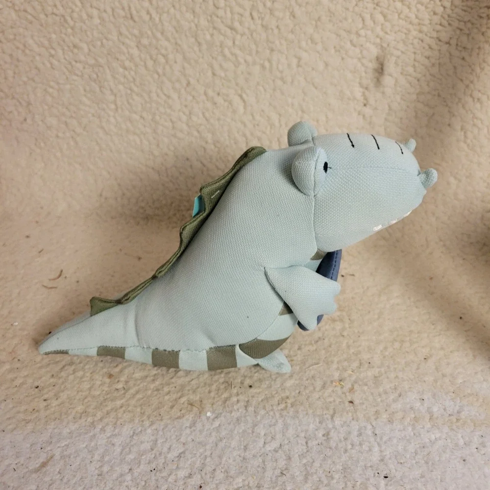 Pillowfort Alligator Tooth Fairy Pillow Kids Blue NEW Milestone Keepsake Plush